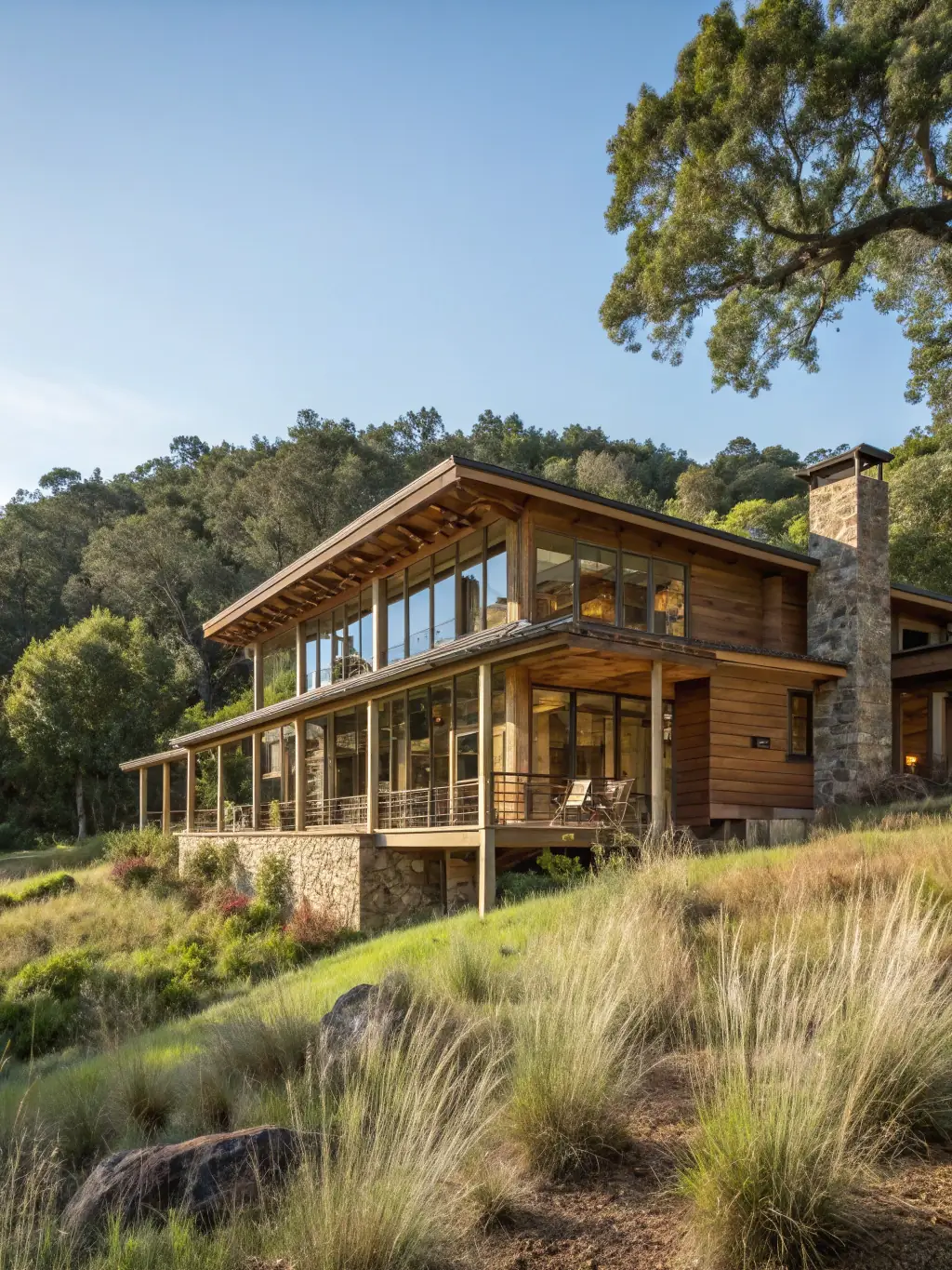 A modern, eco-friendly housing complex in an urban setting, showcasing sustainable housing solutions and community development.