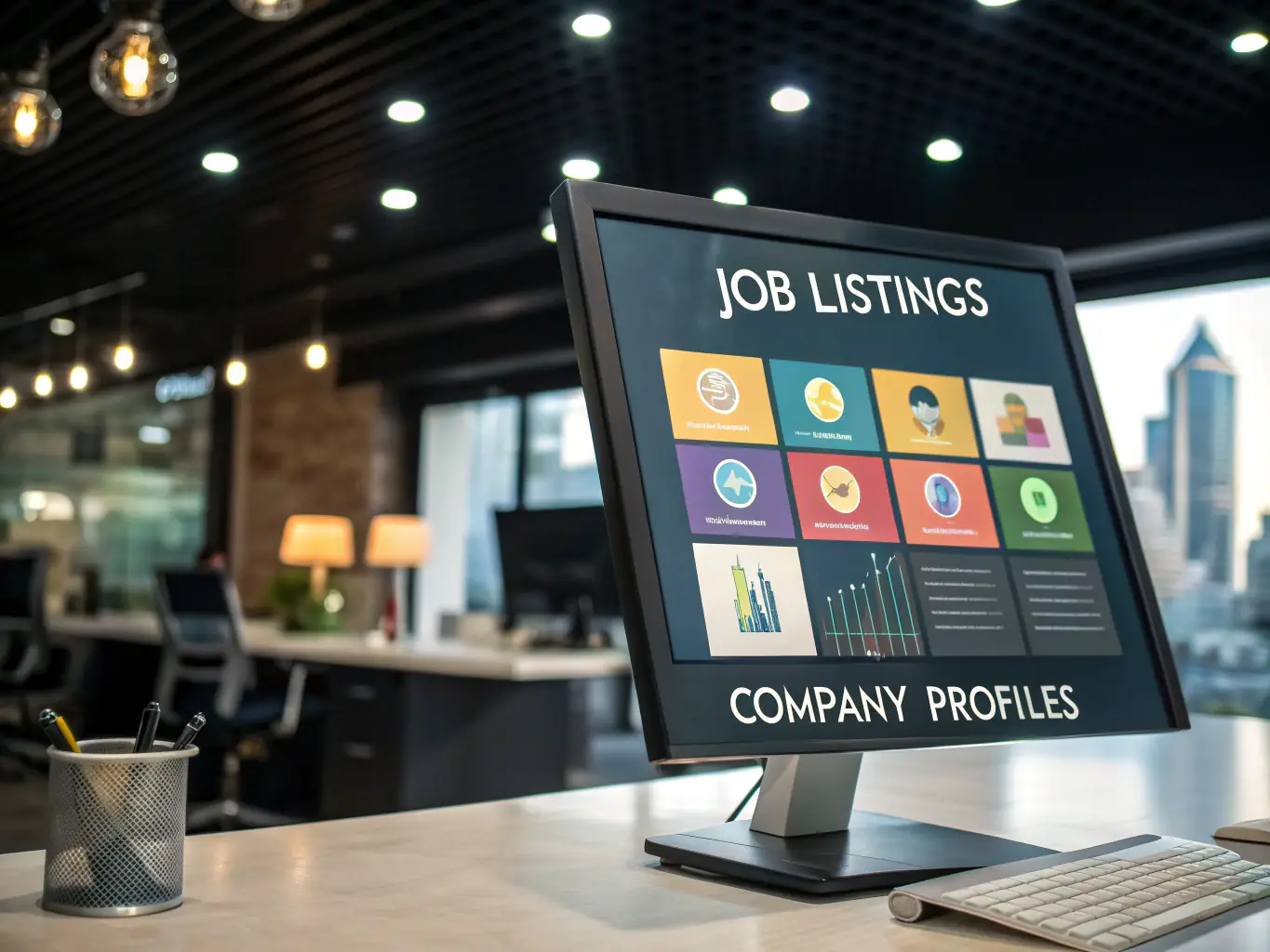 A digital display showcasing job advertisements and announcements, highlighting the ease of posting and reaching targeted audiences through Youths & Jobs.